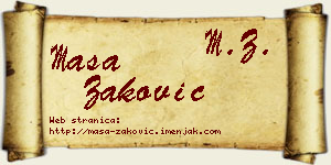Maša Zaković vizit kartica
